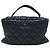 Bolsa de ombro Chanel Portobello em tweed e couro matelassê Preto