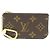 Louis Vuitton Monogram Pochette Clé Coin & Key Case Castaño Monograma