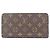 Louis Vuitton Monogram Zippy Wallet Braun Monogramm