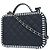 Chanel Filigree Vanity Case Quilted Caviar mit gestreiftem Leder Small Marineblau - Ansicht 2