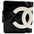Chanel Cambon Line Bifold Wallet Schwarz Weiß