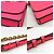 Borsa a tracolla in pelle rosa neon Burberry - vista 5