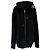 Felpa con cappuccio e zip Gucci con logo ricamato in cotone nero