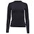 Sportmax Langarm-T-Shirt mit Rundhalsausschnitt aus schwarzer Polyamid