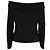 Veronica Beard Fawsett Off Shoulder Top aus schwarzer Baumwolle - Ansicht 4