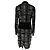 Abrigo de tweed a cuadros de doble botonadura Balmain en viscosa gris - vista 3