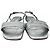 Sandali bassi Millie Lattice in pelle argento Reformation - vista 2