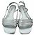 Sandali bassi Millie Lattice in pelle argento Reformation - vista 3