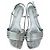 Sandali bassi Millie Lattice in pelle argento Reformation - vista 4