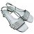 Sandali bassi Millie Lattice in pelle argento Reformation - vista 5
