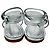Sandali bassi Millie Lattice in pelle argento Reformation - vista 6