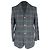 Ralph Lauren Elbow Patch Work Plaid Jacket in Navy Blue Wool