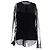 Camicetta Christian Dior in mesh con scollo girocollo in seta nera Nero - vista 2