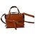 Mini Gate Tote Loewe in pelle marrone Rosso - vista 8