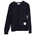 Thom Browne Sweatshirt mit 4 Streifen aus Navy Blue Baumwolle Blau Marineblau