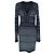 Mini abito Balmain con scollo a V a righe in viscosa blu Blu chiaro