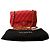 Timeless Borsa a tracolla Chanel Mini Classic Single Flap in pelle di agnello rossa Rosso Bordò - vista 3