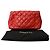 Timeless Borsa a tracolla Chanel Mini Classic Single Flap in pelle di agnello rossa Rosso Bordò - vista 6