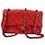 Timeless Borsa a tracolla Chanel Mini Classic Single Flap in pelle di agnello rossa Rosso Bordò - vista 8