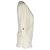 Camiseta de malha com decote em V e botões frontais Balmain em algodão bege Branco Cru - vista 2
