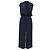 Tuta Theory con scollo a V in seta blu navy