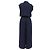 Tuta Theory con scollo a V in seta blu navy - vista 4
