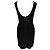 Mini abito bandage Herve Leger in rayon nero - vista 3