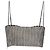 Top bustier corto a righe Theory in cotone bianco - vista 3