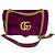 Borsa a tracolla Gucci GG Marmont Small in velluto viola Porpora