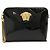 Clutch in pelle lucida Versace Nero