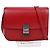 Céline Piccola borsa a tracolla in pelle Classic Box Rosso Argento