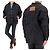 Acne Crinkle Denim Jacke Schwarz