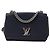 Louis Vuitton Leder-Tote-Schultertasche Navy Blau