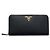 Prada Saffiano Logo Long Wallet Schwarz