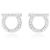 Salvatore Ferragamo Orecchini Gancini Crystal Large Argento