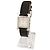 Hermès Heure Uhr Kleines Modell Silberfarbe Epsom Calfskin Armband Schwarz - Ansicht 5