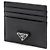 Prada Saffiano Triangle Logo Card Wallet Black - view 4