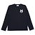 T-shirt a maniche lunghe con logo ricamato Moncler Kids (Navy) Blu