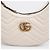 Gucci Mini borsa a tracolla GG Marmont mezzaluna Bianco - vista 3