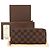 Louis Vuitton Clemence Wallet Damier Ebène Canvas Long Wallet Cherry Brown Braun