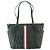 Bally Nova bolsa de ombro feminina Damira QT em couro acolchoado preto Medium Shopper - vista 3