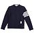 Thom Browne Classic Engineered Sweatshirt mit diagonalen Streifen für Herren Navy Blau