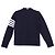 Thom Browne Classic Engineered Sweatshirt mit diagonalen Streifen für Herren Navy Blau - Ansicht 2