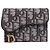 Dior Cartera acordeón Saddle en jacquard Oblique Azul
