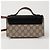 Gucci Mini Top-Handle-Schultertasche aus GG Supreme Canvas mit Paddle Lock Verschluss Schwarz - Ansicht 3
