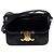 Céline Bolso de hombro Tin Triope para mujer en piel de becerro brillante negro