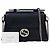 Gucci Interlocking Leather Top Handle Chain Shoulder Bag Schwarz