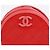 Chanel Borsa a tracolla rotonda con logo CC Rosso - vista 3