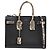 Saint Laurent Small Leather Python Pattern Sac De Jour Tote Shoulder Bag Black