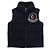 Moncler Kids Steppweste aus Cord mit großem Logo (Navy) Schwarz